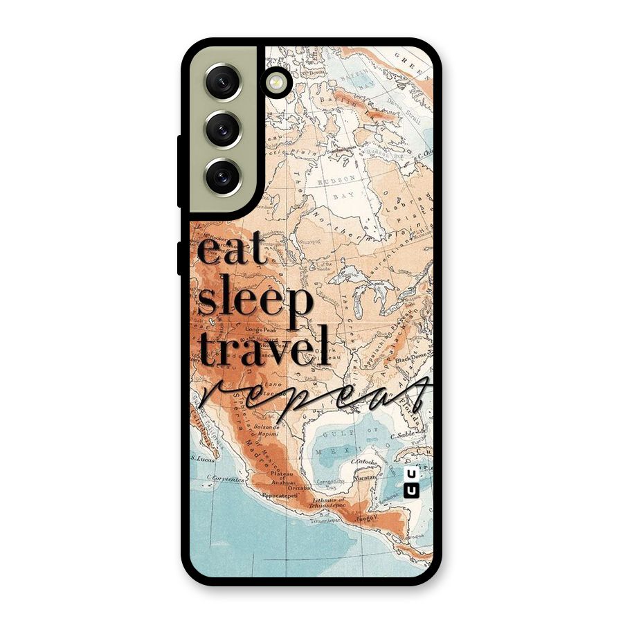 Travel Repeat Glass Back Case for Galaxy S21 FE 5G