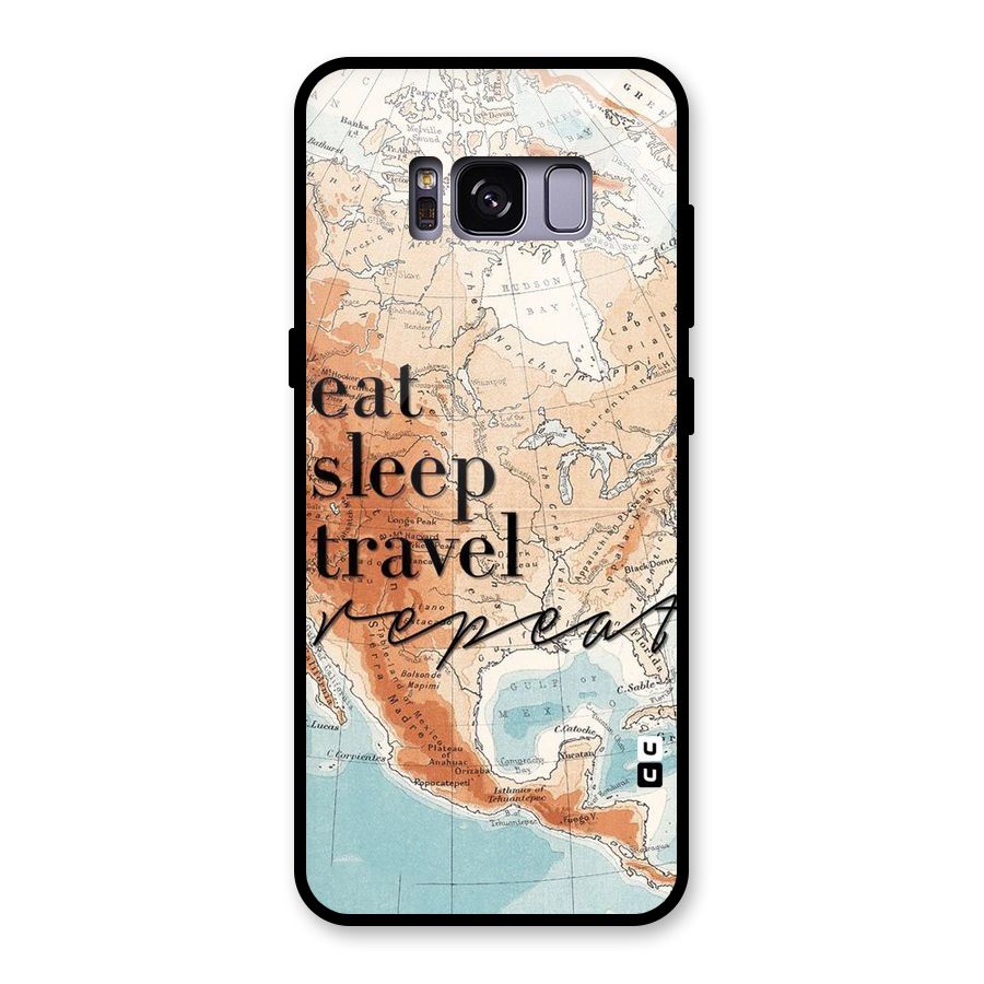 Travel Repeat Glass Back Case for Galaxy S8