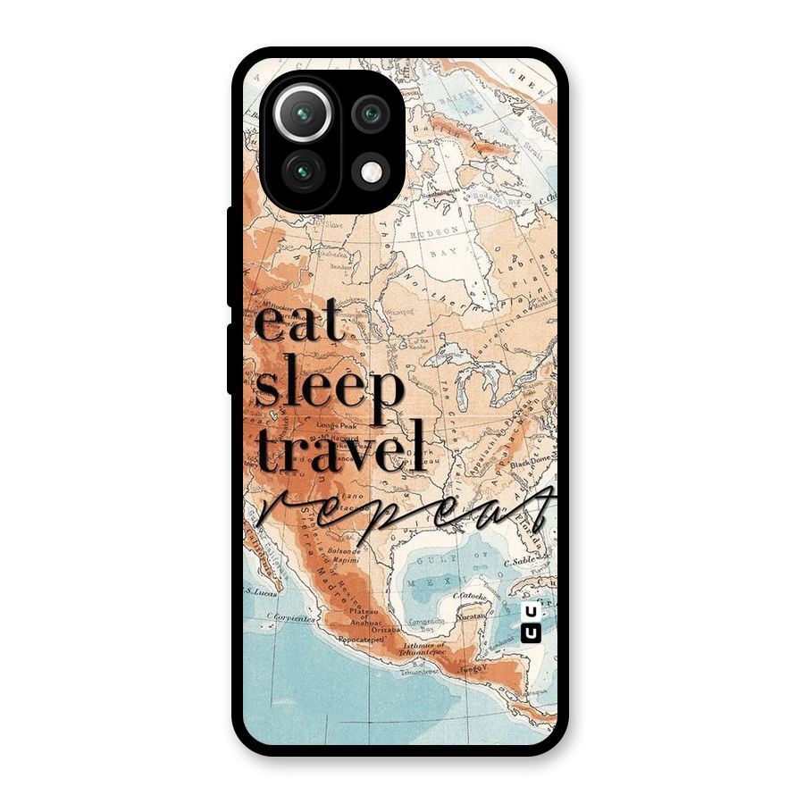 Travel Repeat Glass Back Case for Mi 11 Lite NE 5G