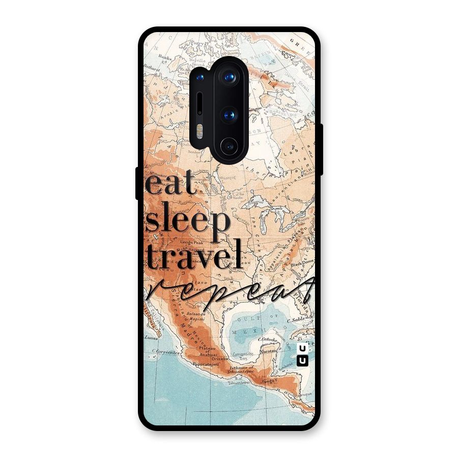 Travel Repeat Glass Back Case for OnePlus 8 Pro