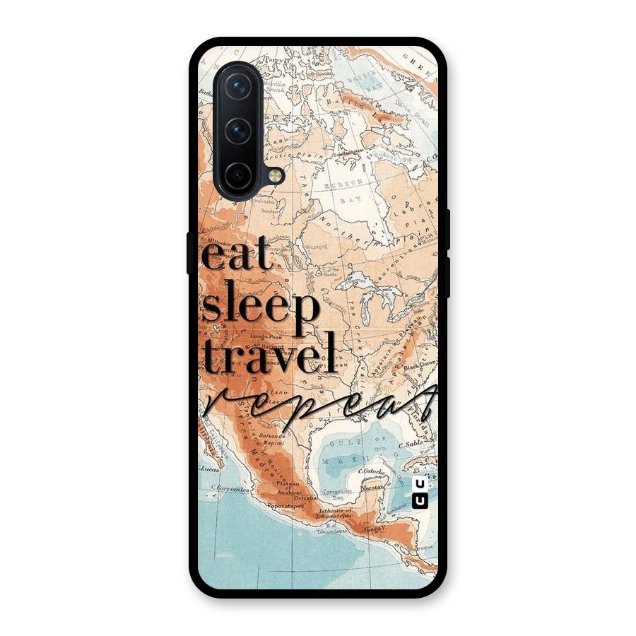 Travel Repeat Glass Back Case for OnePlus Nord CE 5G