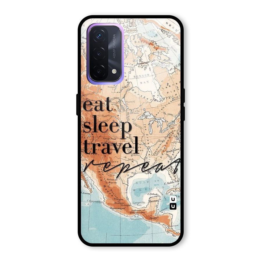 Travel Repeat Glass Back Case for Oppo A74 5G