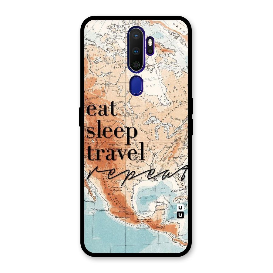 Travel Repeat Glass Back Case for Oppo A9 (2020)
