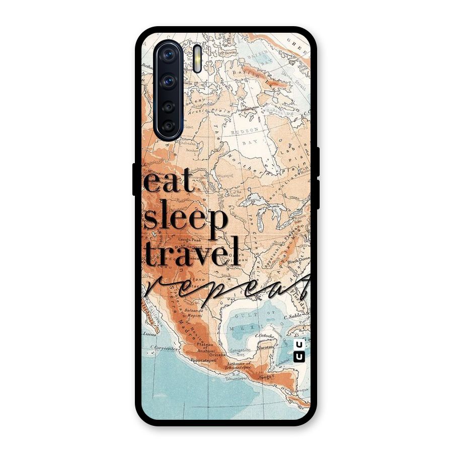 Travel Repeat Glass Back Case for Oppo F15