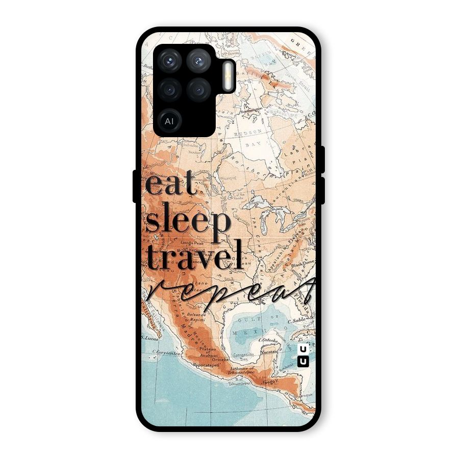 Travel Repeat Glass Back Case for Oppo F19 Pro