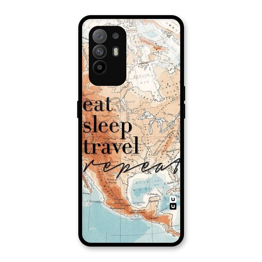 Travel Repeat Glass Back Case for Oppo F19 Pro Plus 5G