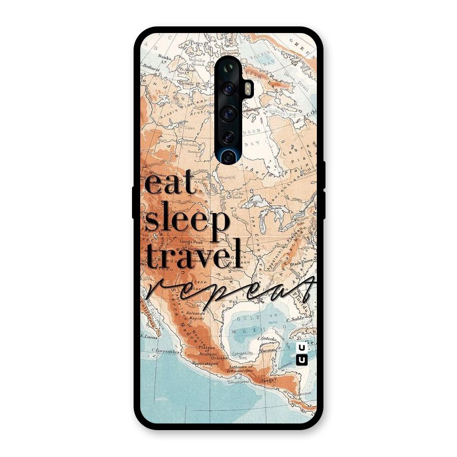 Travel Repeat Glass Back Case for Oppo Reno2 F