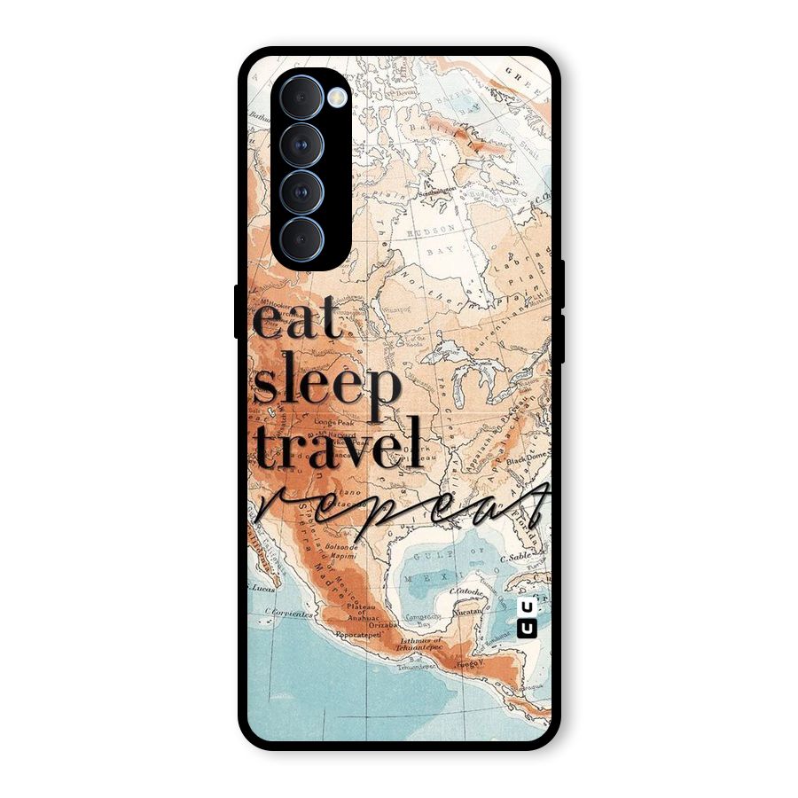 Travel Repeat Glass Back Case for Oppo Reno4 Pro