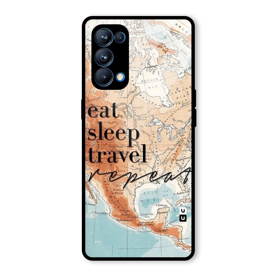 Travel Repeat Glass Back Case for Oppo Reno5 Pro 5G
