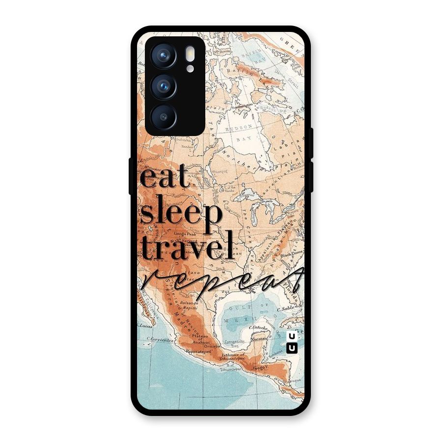 Travel Repeat Glass Back Case for Oppo Reno6 5G