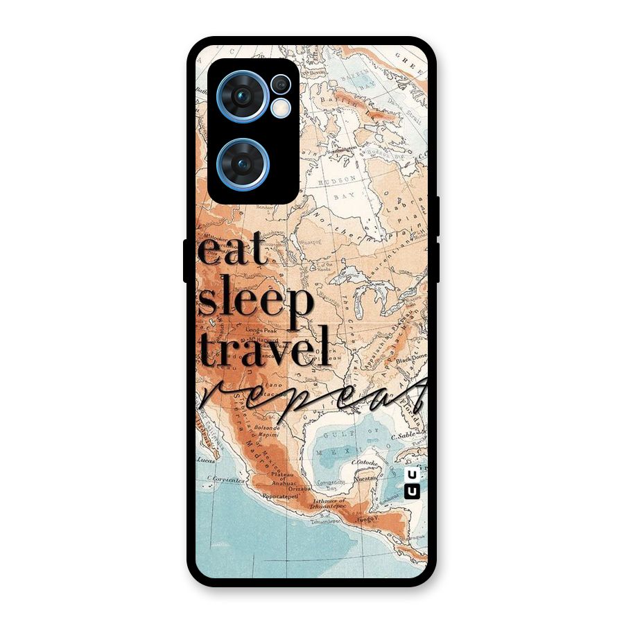 Travel Repeat Glass Back Case for Oppo Reno7 5G