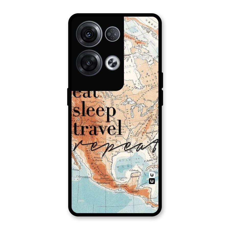 Travel Repeat Glass Back Case for Oppo Reno8 Pro 5G