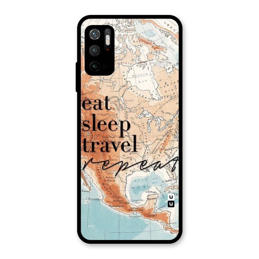 Travel Repeat Glass Back Case for Poco M3 Pro 5G