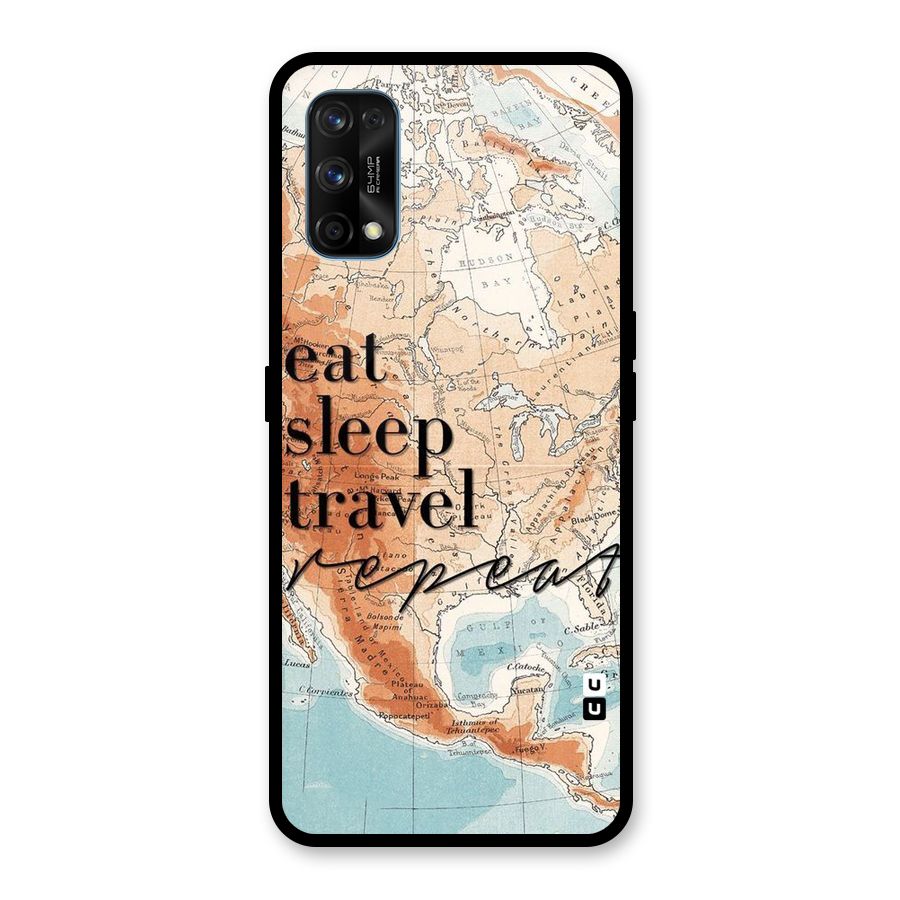 Travel Repeat Glass Back Case for Realme 7 Pro