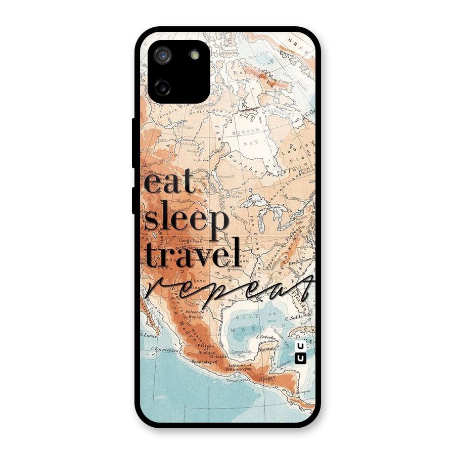 Travel Repeat Glass Back Case for Realme C11