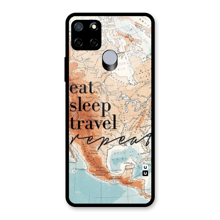 Travel Repeat Glass Back Case for Realme C12