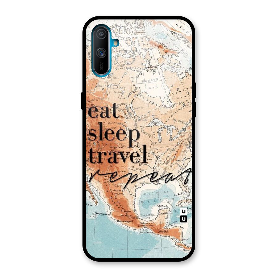 Travel Repeat Glass Back Case for Realme C3