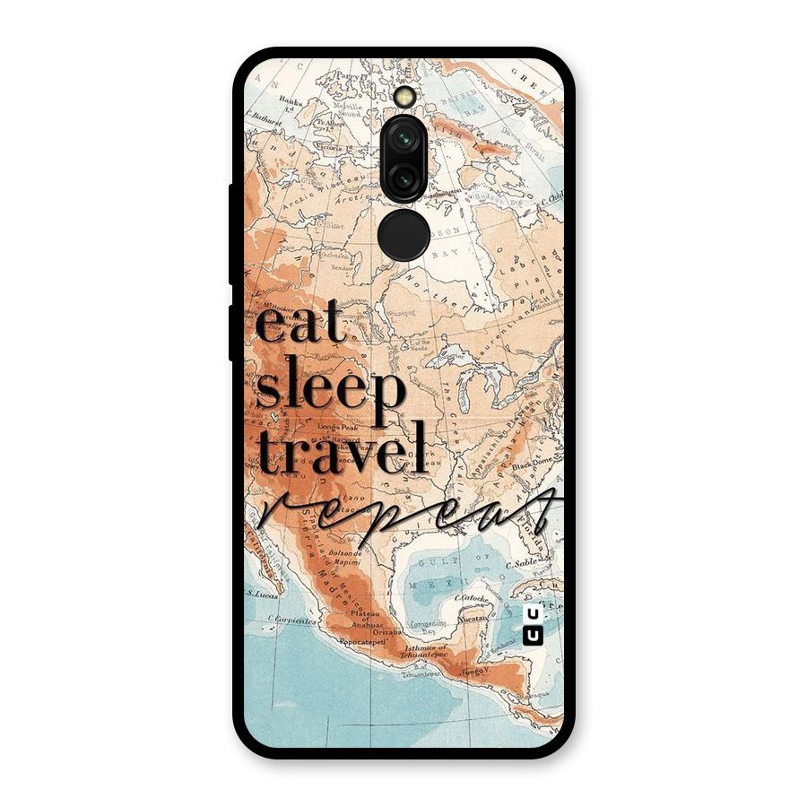Travel Repeat Glass Back Case for Redmi 8