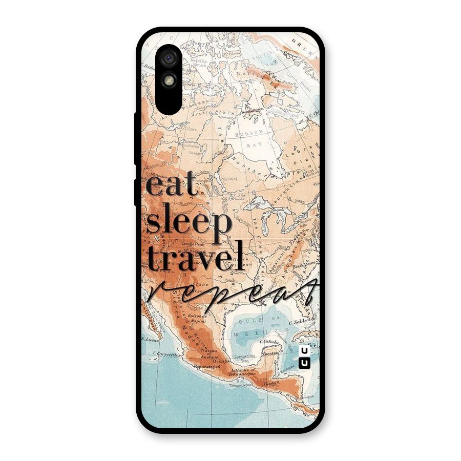 Travel Repeat Glass Back Case for Redmi 9A