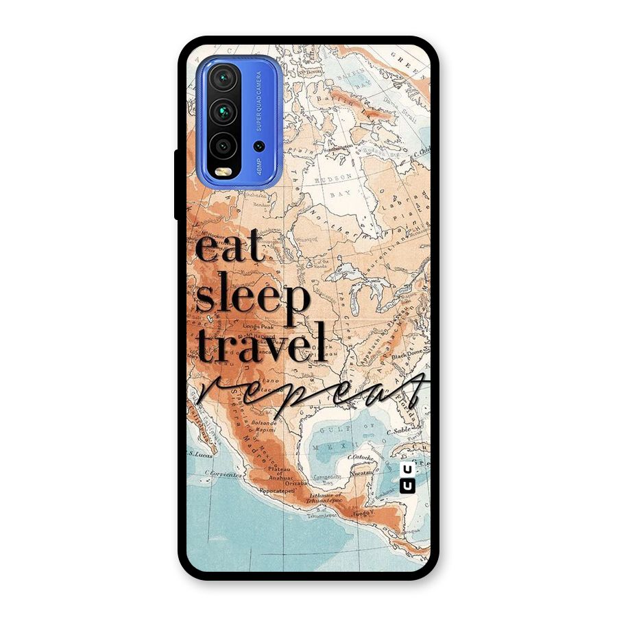 Travel Repeat Glass Back Case for Redmi 9 Power