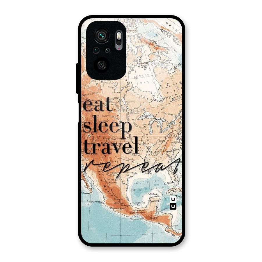 Travel Repeat Glass Back Case for Redmi Note 10S