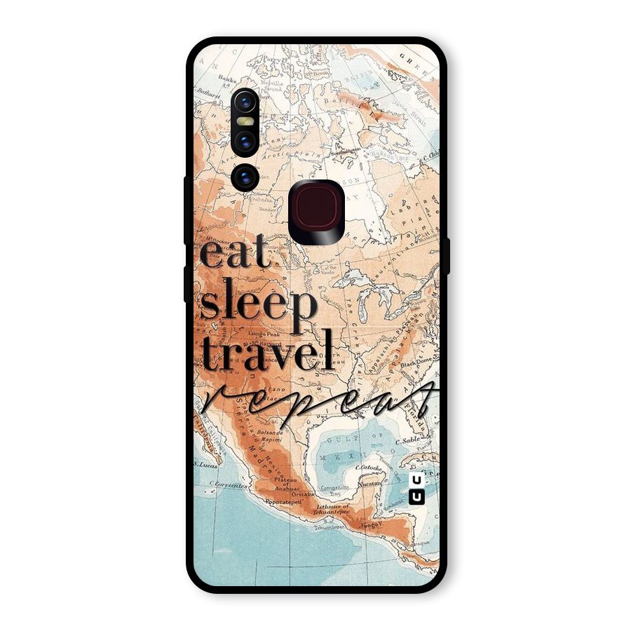 Travel Repeat Glass Back Case for Vivo V15