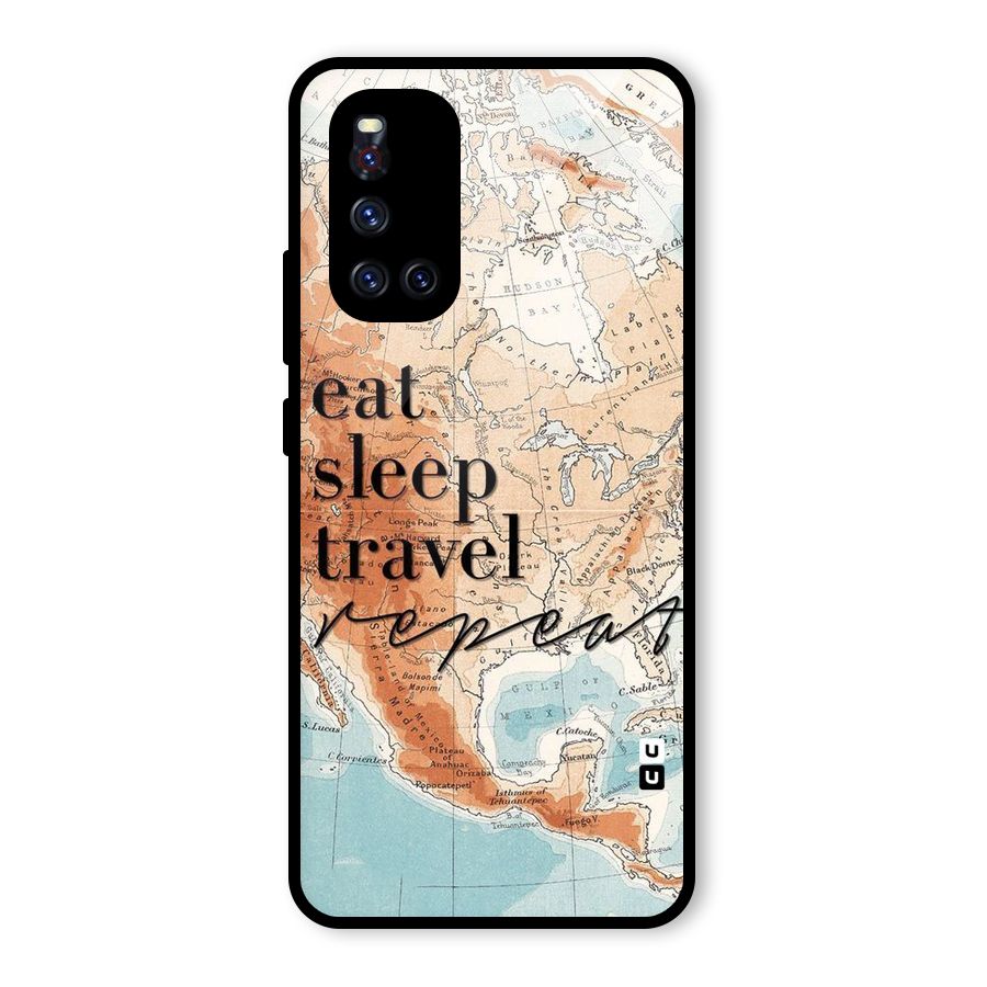 Travel Repeat Glass Back Case for Vivo V19