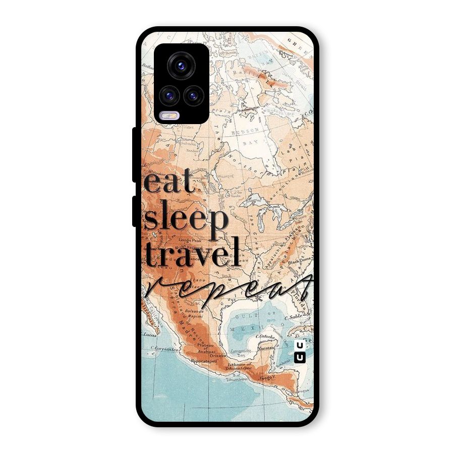 Travel Repeat Glass Back Case for Vivo V20