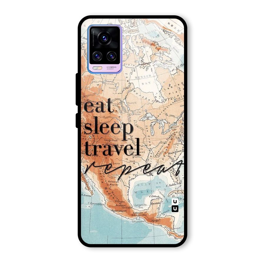 Travel Repeat Glass Back Case for Vivo V20 Pro