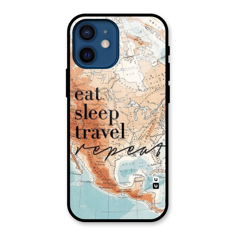 Travel Repeat Glass Back Case for iPhone 12 Mini