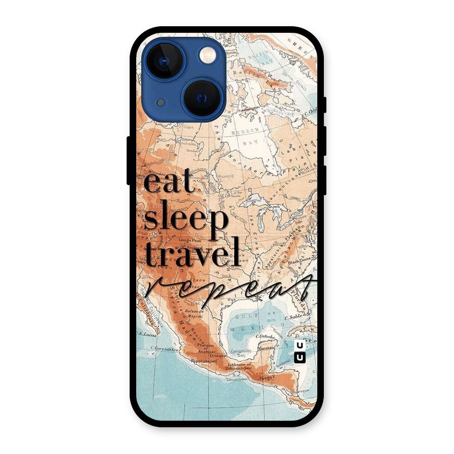 Travel Repeat Glass Back Case for iPhone 13 Mini