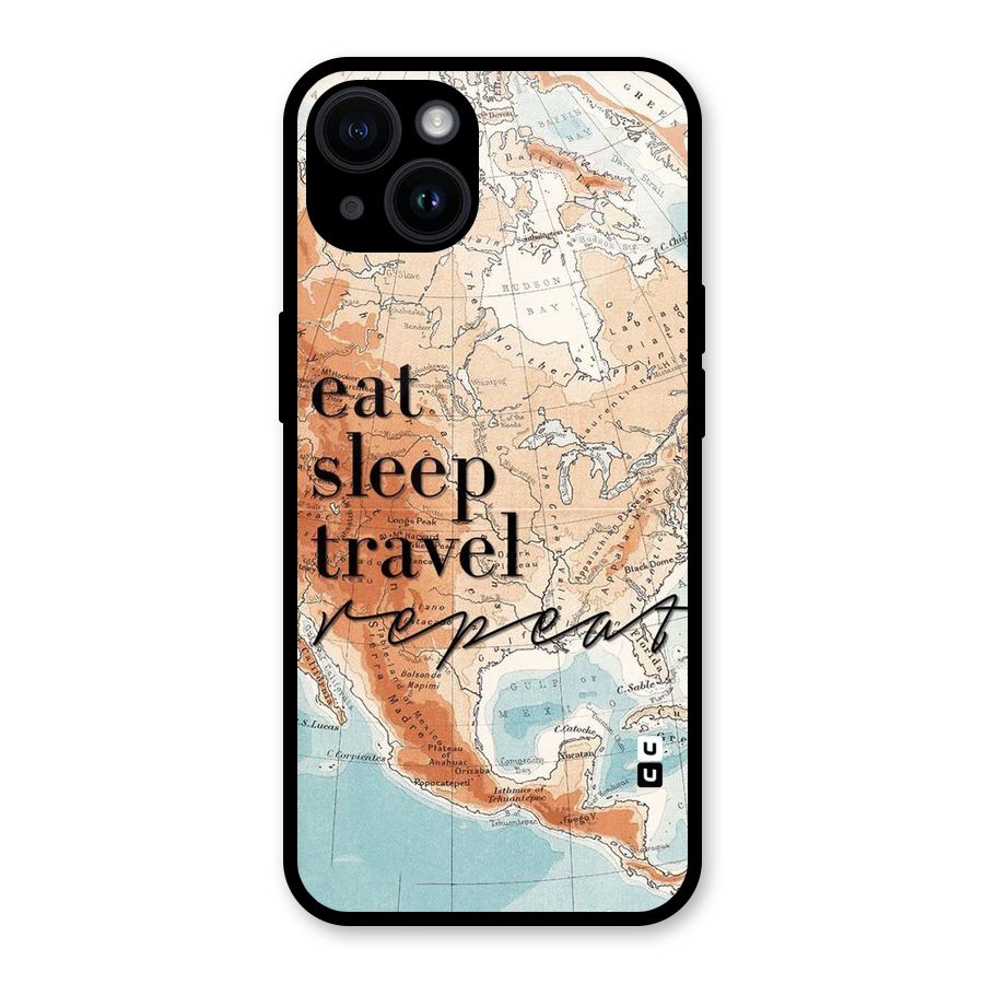 Travel Repeat Glass Back Case for iPhone 14