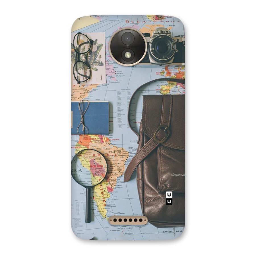 Travel Requisites Back Case for Moto C Plus