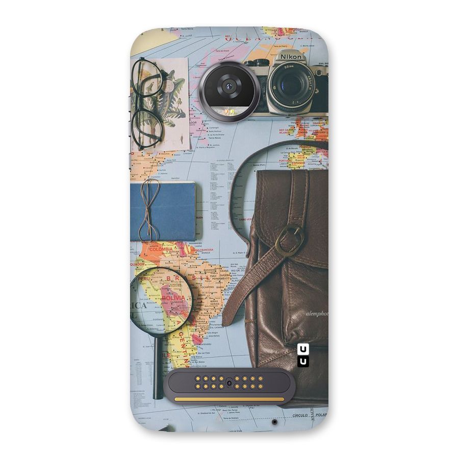 Travel Requisites Back Case for Moto Z2 Play