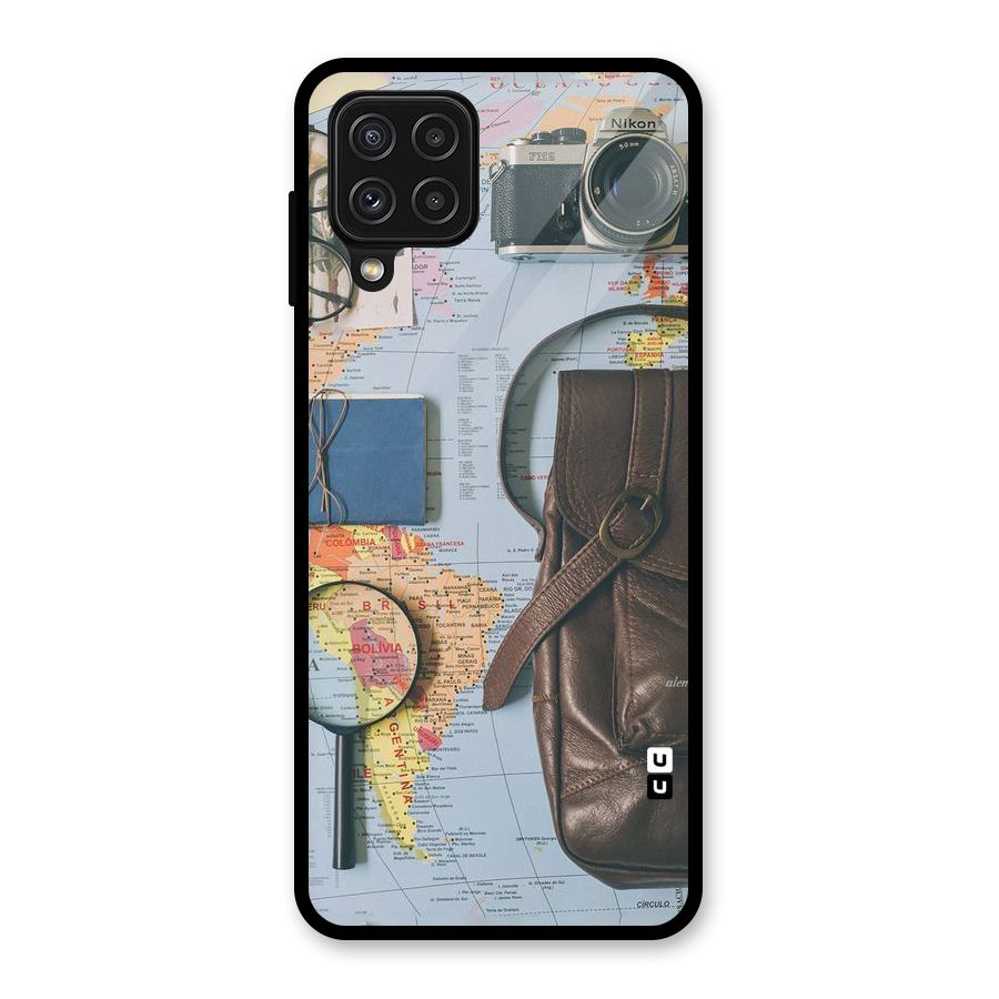 Travel Requisites Glass Back Case for Galaxy A22 4G