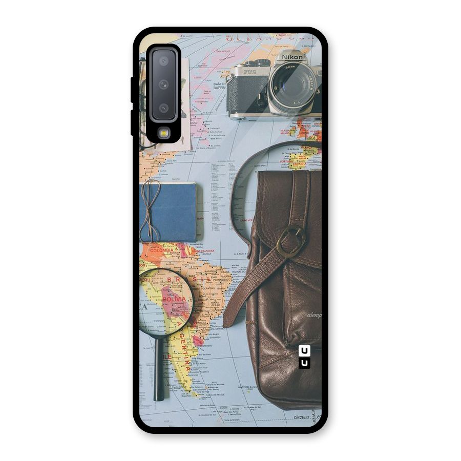 Travel Requisites Glass Back Case for Galaxy A7 (2018)