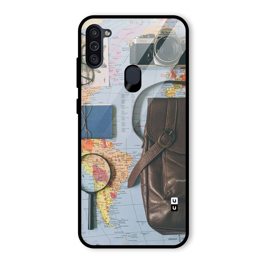 Travel Requisites Glass Back Case for Galaxy M11