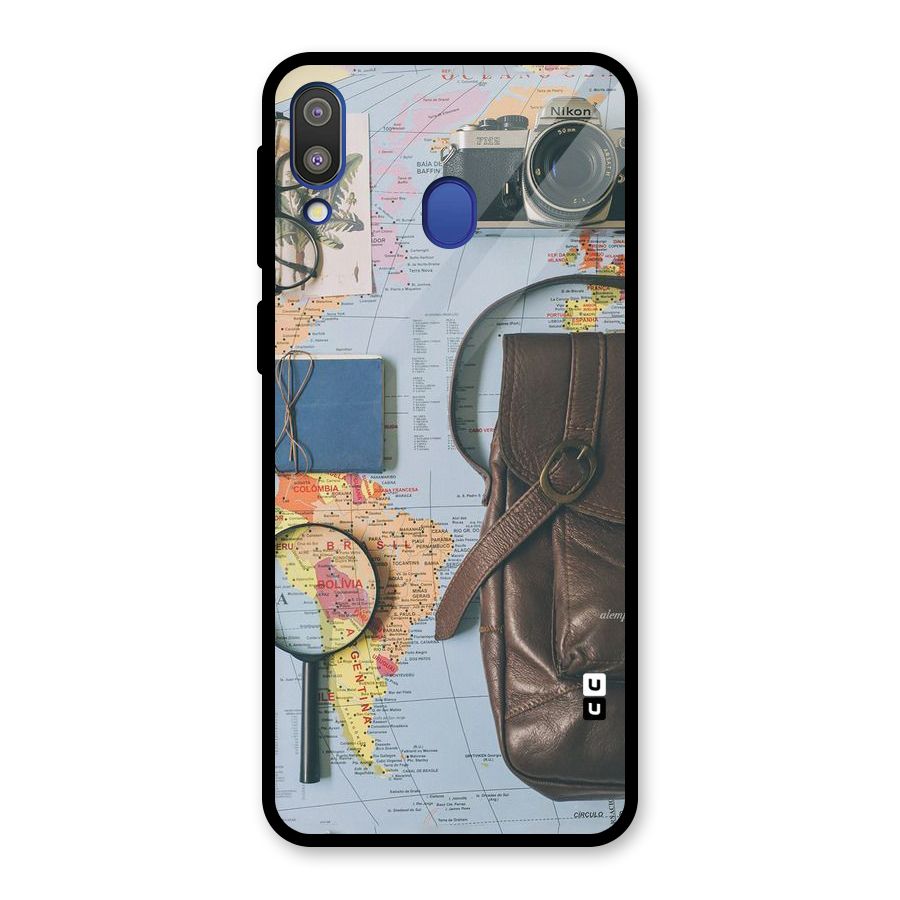 Travel Requisites Glass Back Case for Galaxy M20