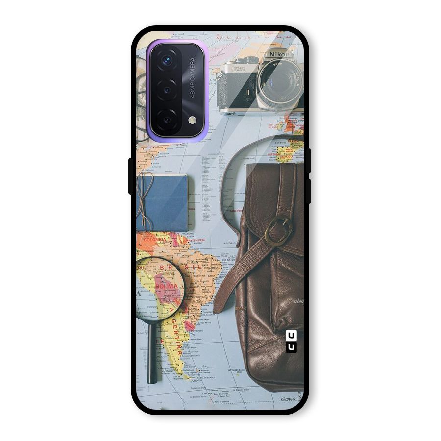 Travel Requisites Glass Back Case for Oppo A74 5G
