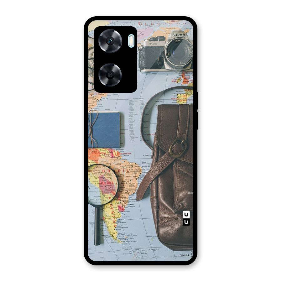 Travel Requisites Glass Back Case for Oppo A77