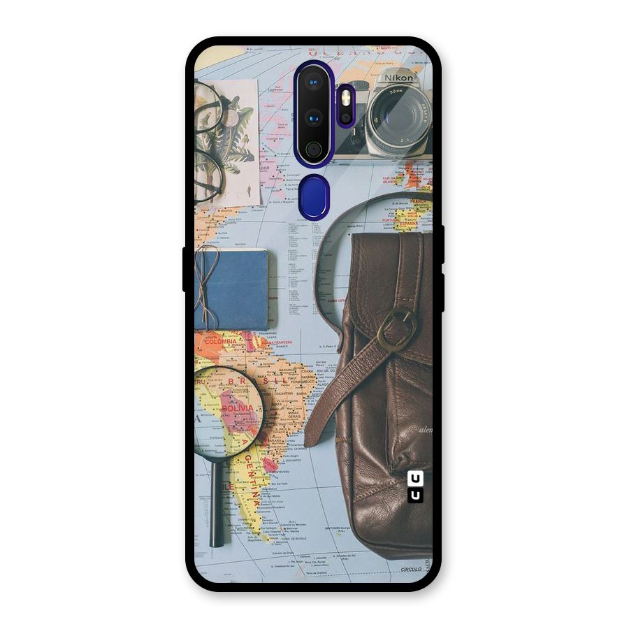 Travel Requisites Glass Back Case for Oppo A9 (2020)