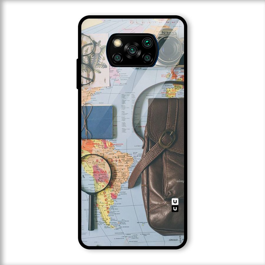 Travel Requisites Glass Back Case for Poco X3