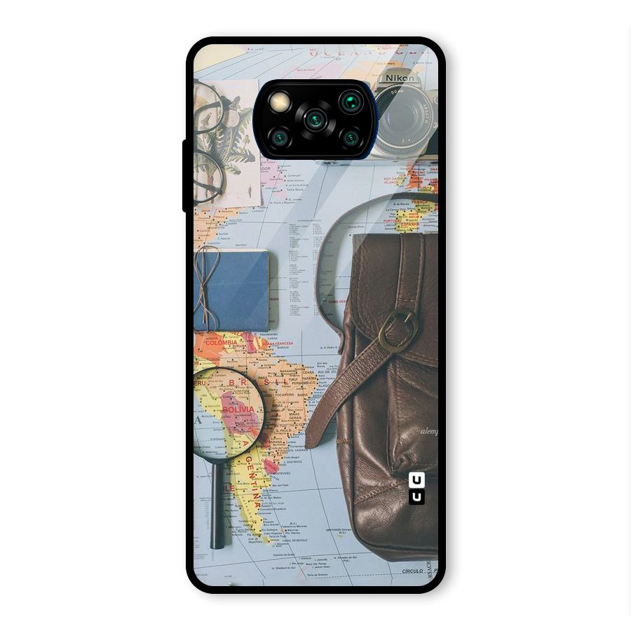 Travel Requisites Glass Back Case for Poco X3 Pro