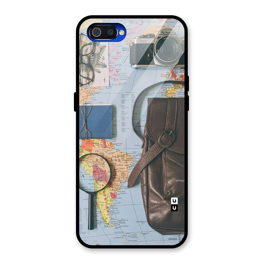 Travel Requisites Glass Back Case for Realme C2