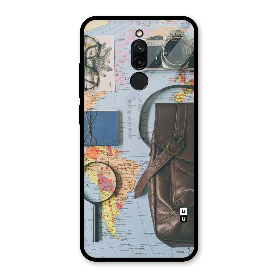 Travel Requisites Glass Back Case for Redmi 8