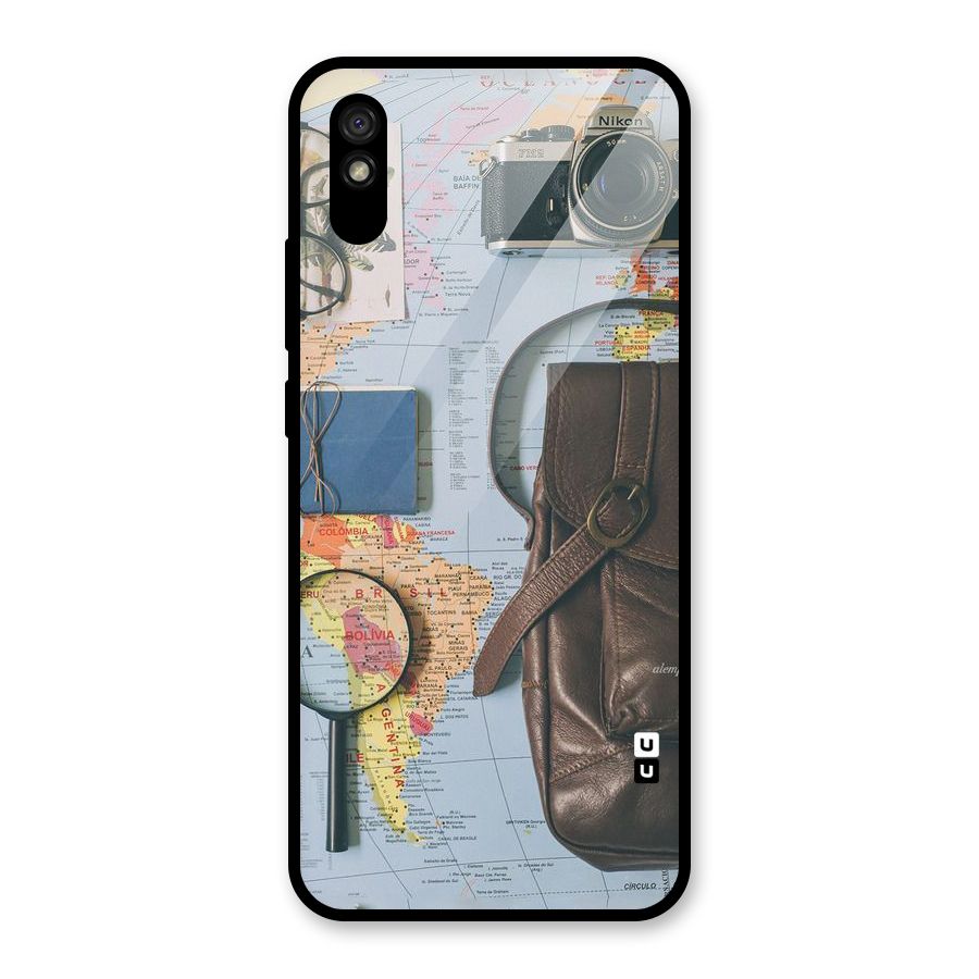 Travel Requisites Glass Back Case for Redmi 9A