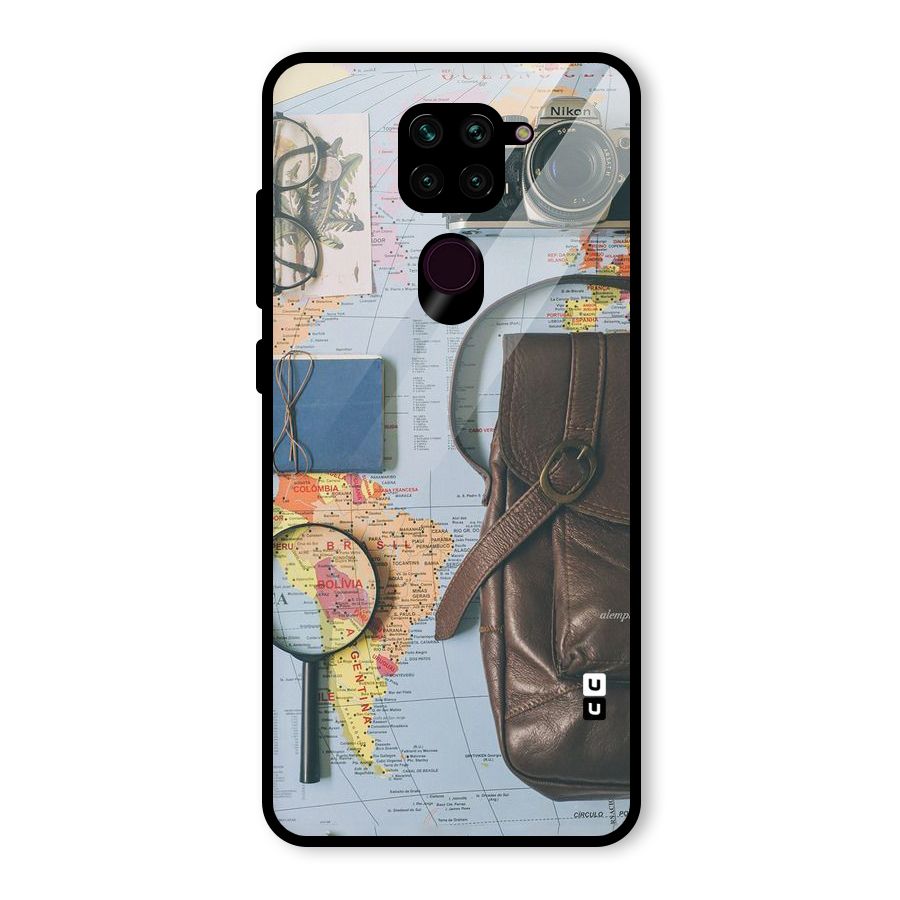 Travel Requisites Glass Back Case for Redmi Note 9