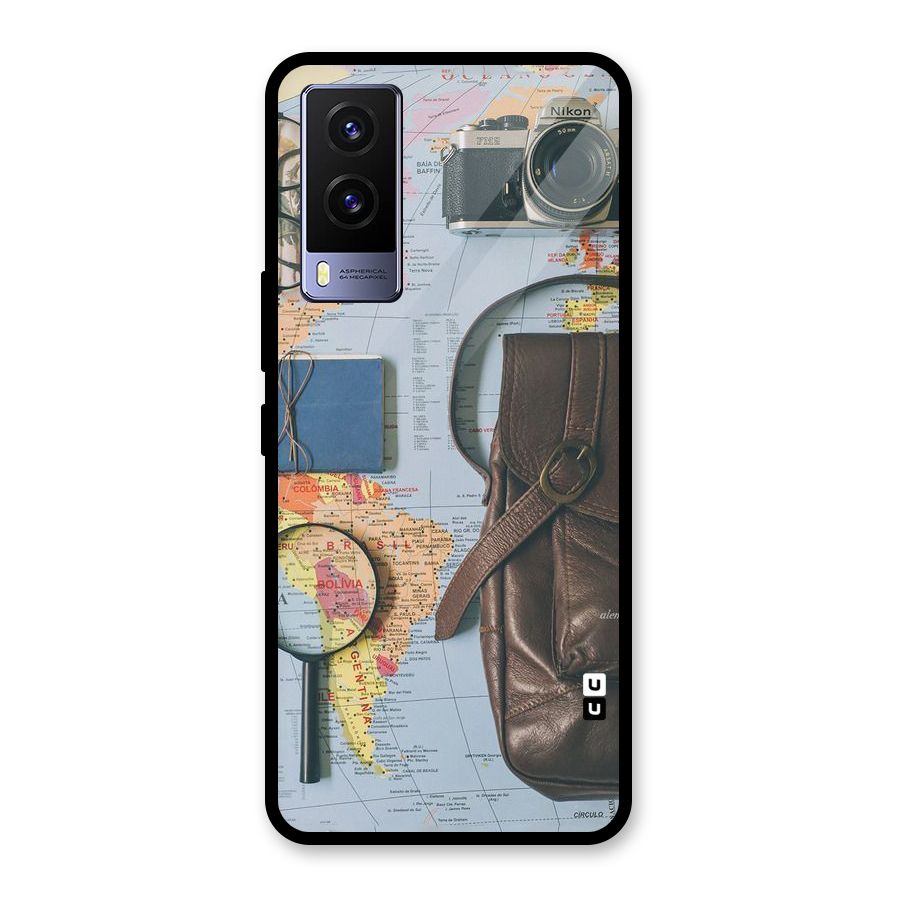 Travel Requisites Glass Back Case for Vivo V21e 5G