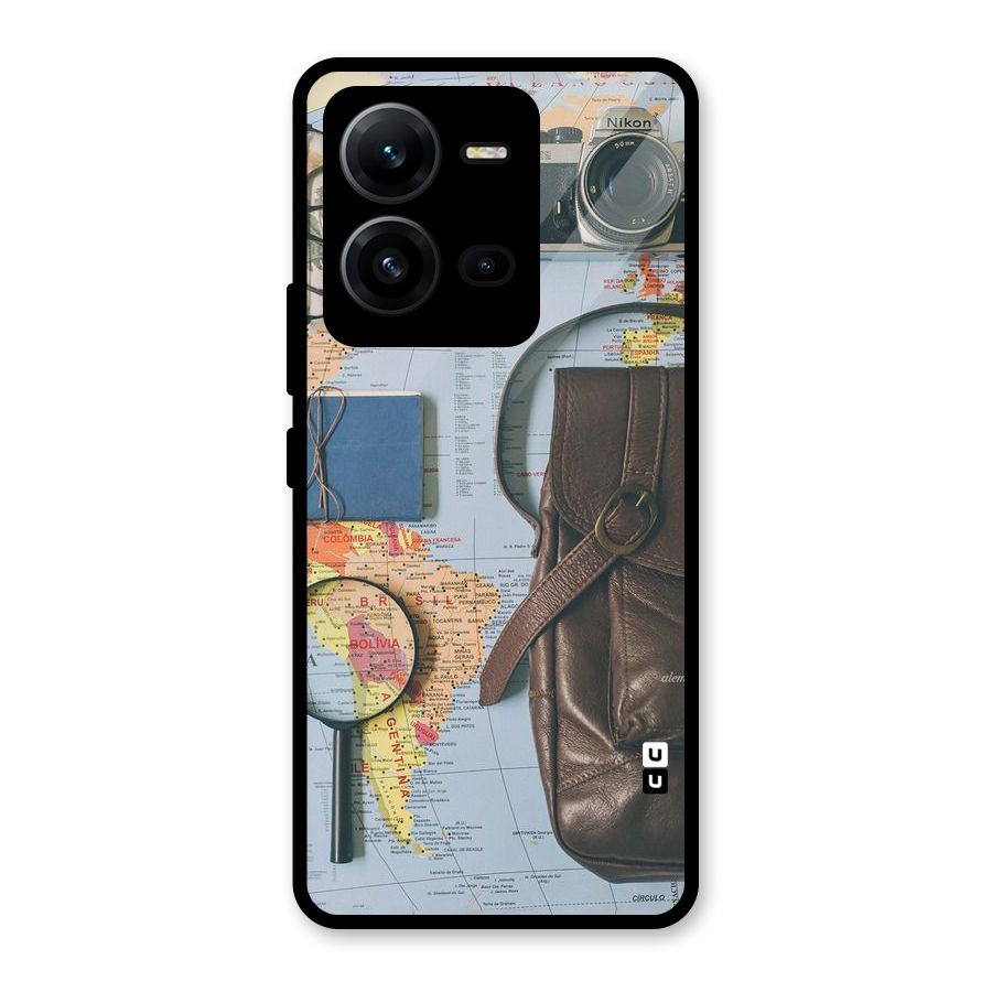 Travel Requisites Glass Back Case for Vivo V25