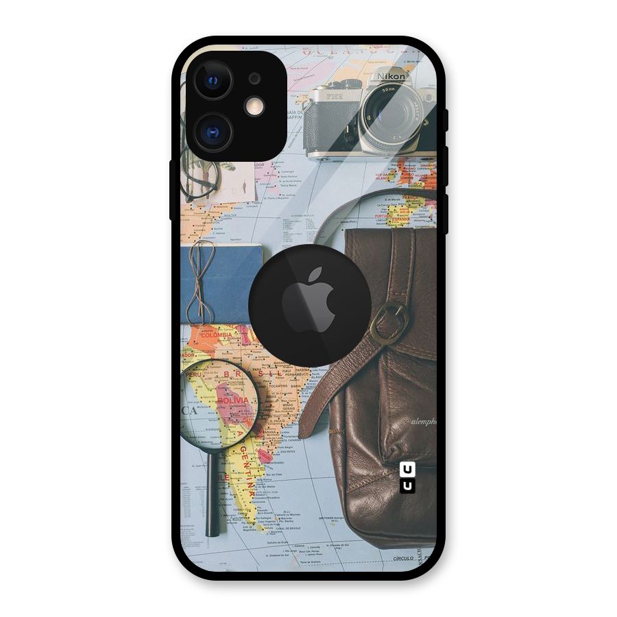 Travel Requisites Glass Back Case for iPhone 11 Logo Cut